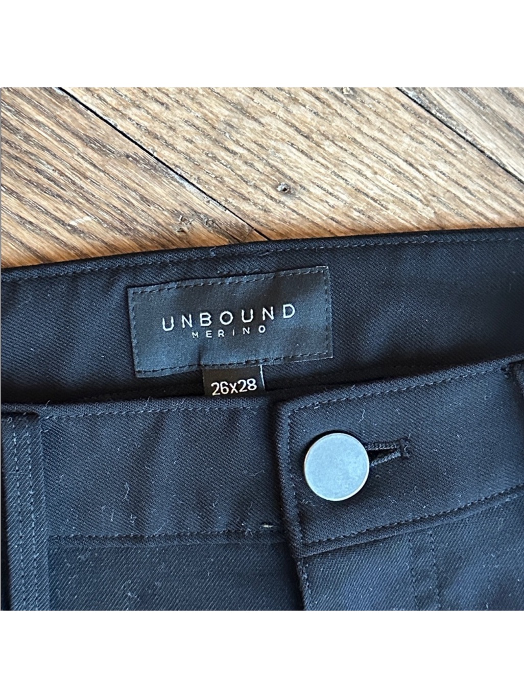 Unbound Merino Women’s Slim Merino Travel Pants Black 26 Waist Nwot — image 6 of 8